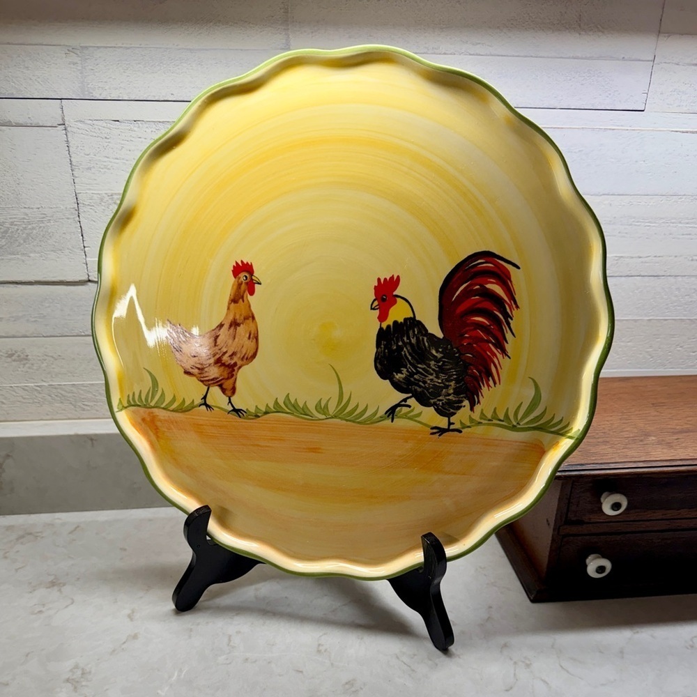 ANTONIO ROSA, HAND-PAINTED, “MR. ROOSTER AND GIRLS”.